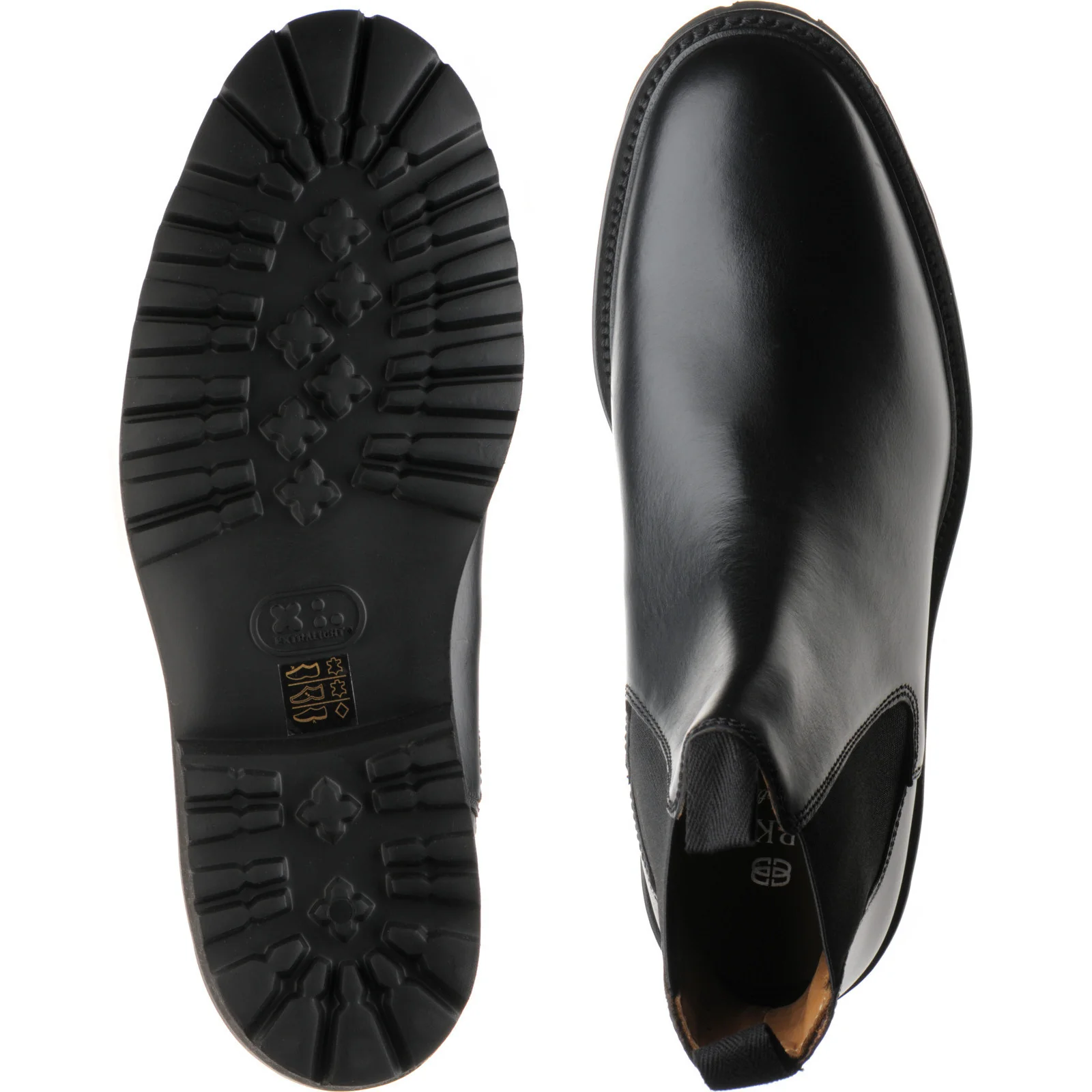 Barker Camborne mens rubber-soled Chelsea boots in black calf - Image 3