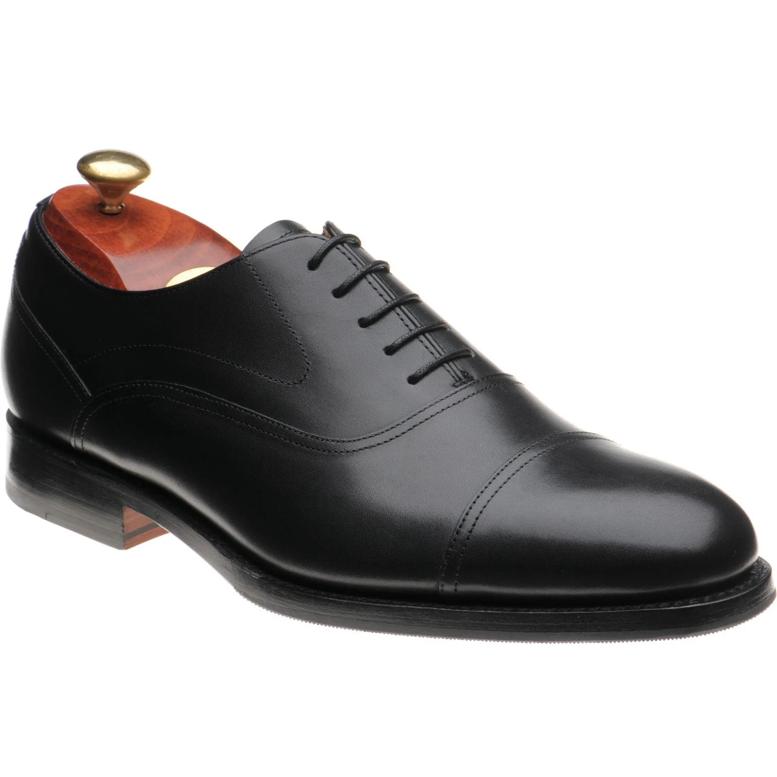 Barker Cherwell mens hybrid-soled Oxfords in black calf