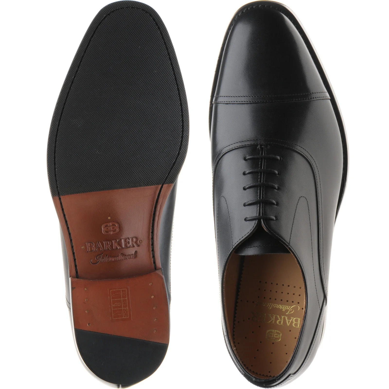 Barker Cherwell mens hybrid-soled Oxfords in black calf - Image 3
