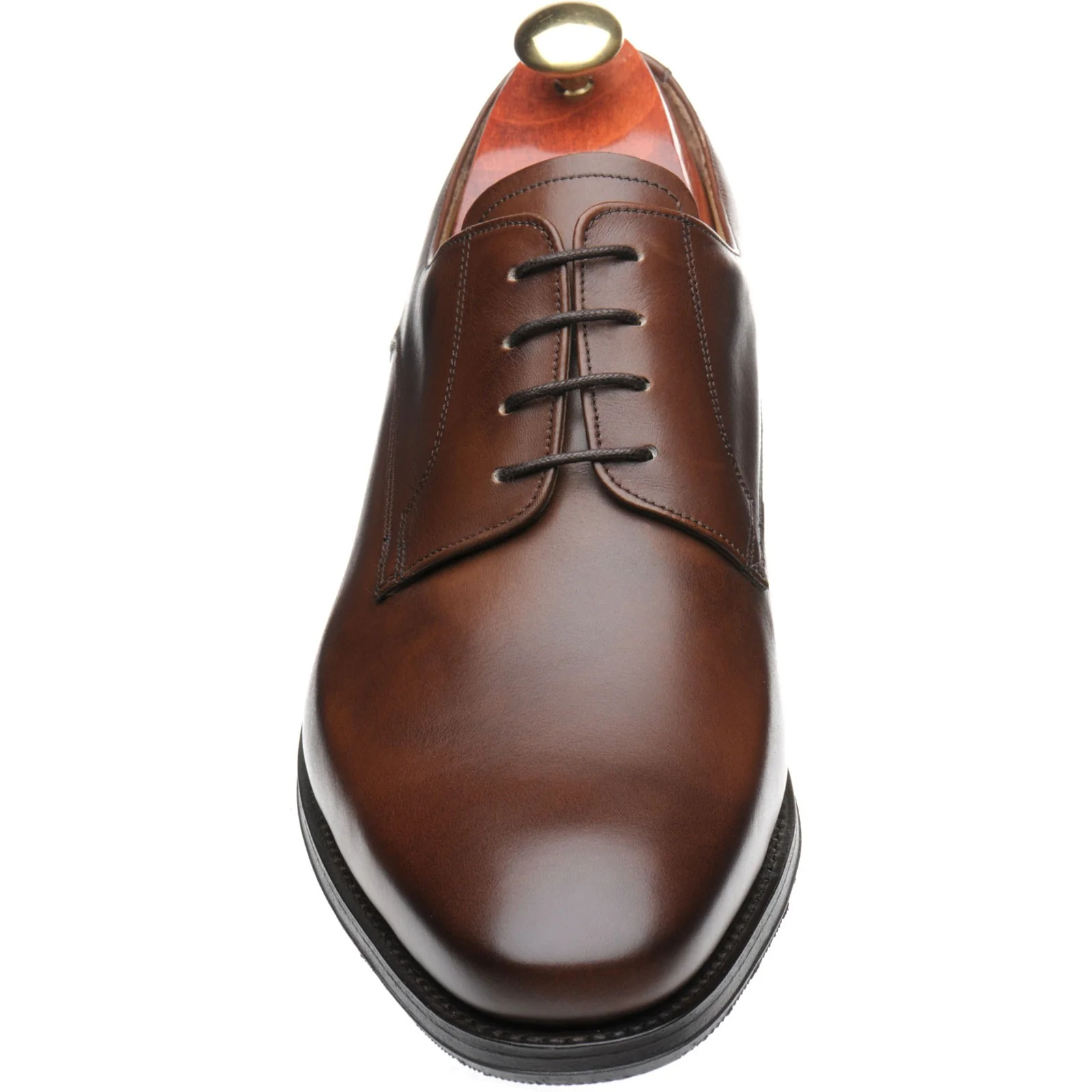 Barker Ellon mens hybrid-soled Derby shoes in dark walnut calf - Image 2