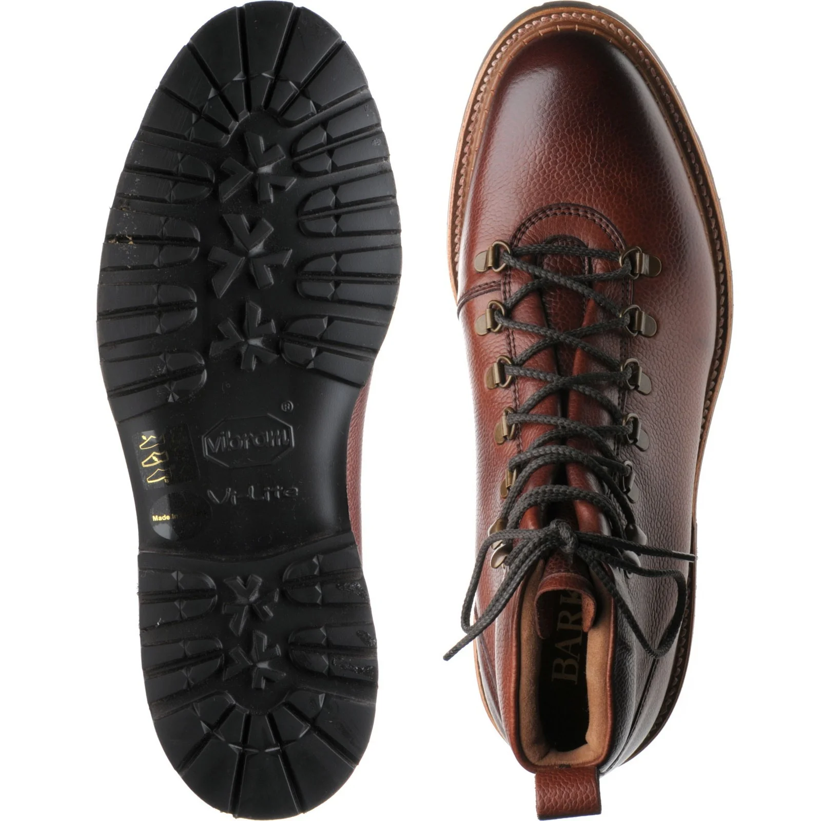 Barker Glencoe mens rubber-soled boots in cherry grain - Image 3