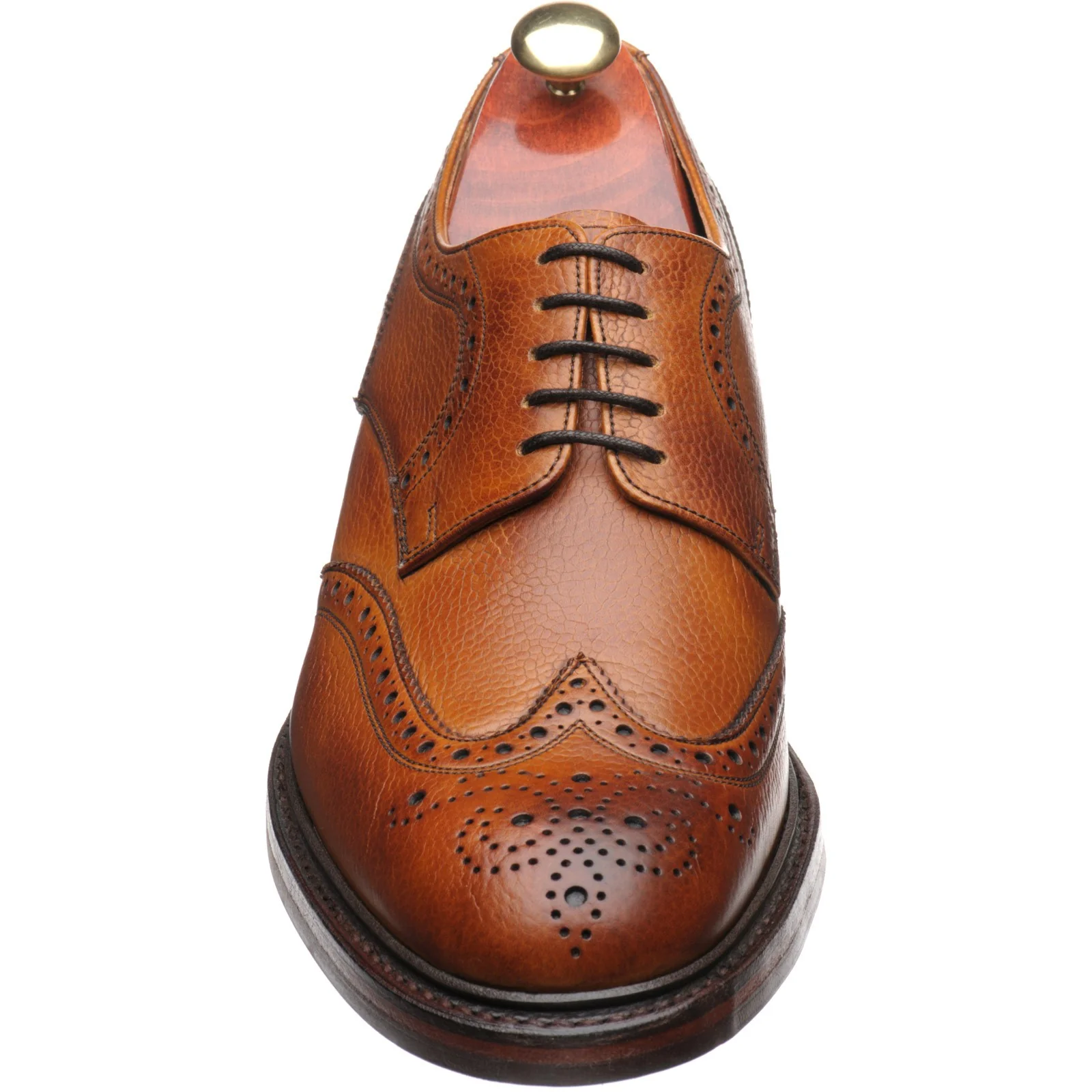 Barker Kelmarsh mens rubber-soled brogues in cedar grain - Image 2