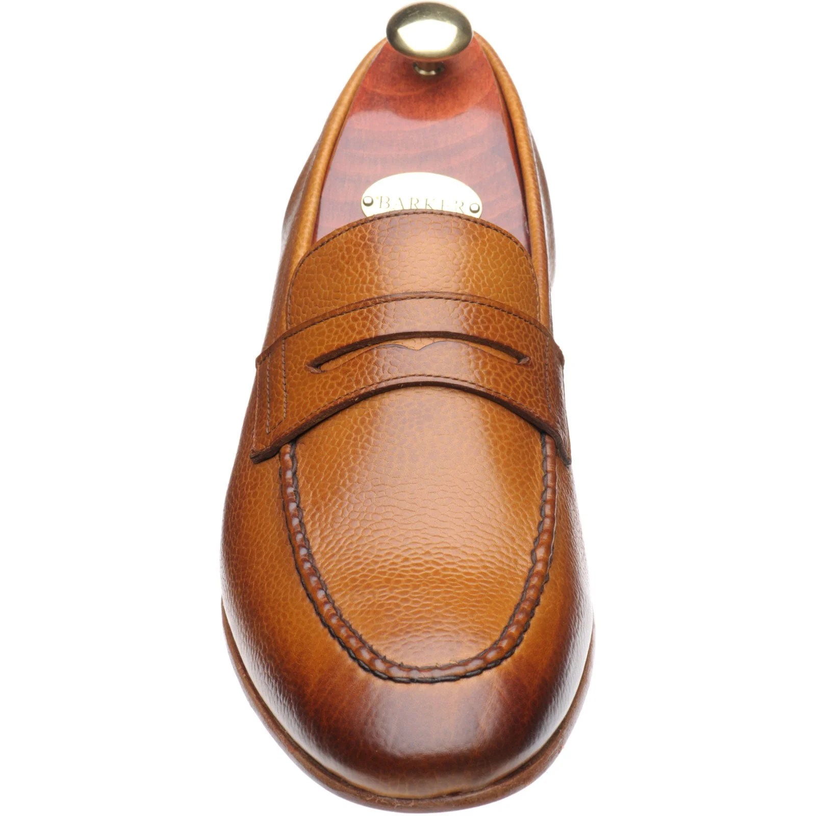 Barker Ledley mens loafers in cedar grain - Image 2