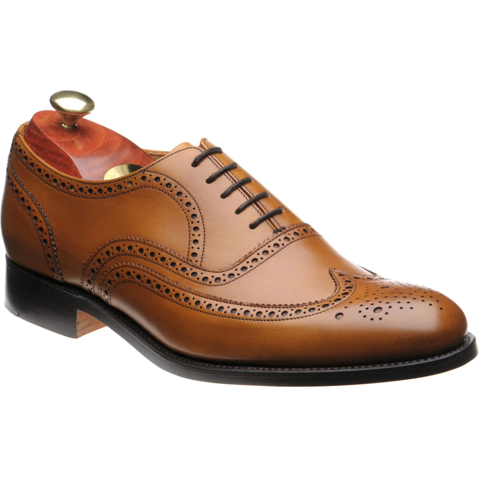 Barker Malton mens brogues in cedar calf