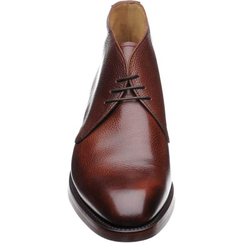 Barker Orkney mens rubber-soled boots in cherry grain - Image 2