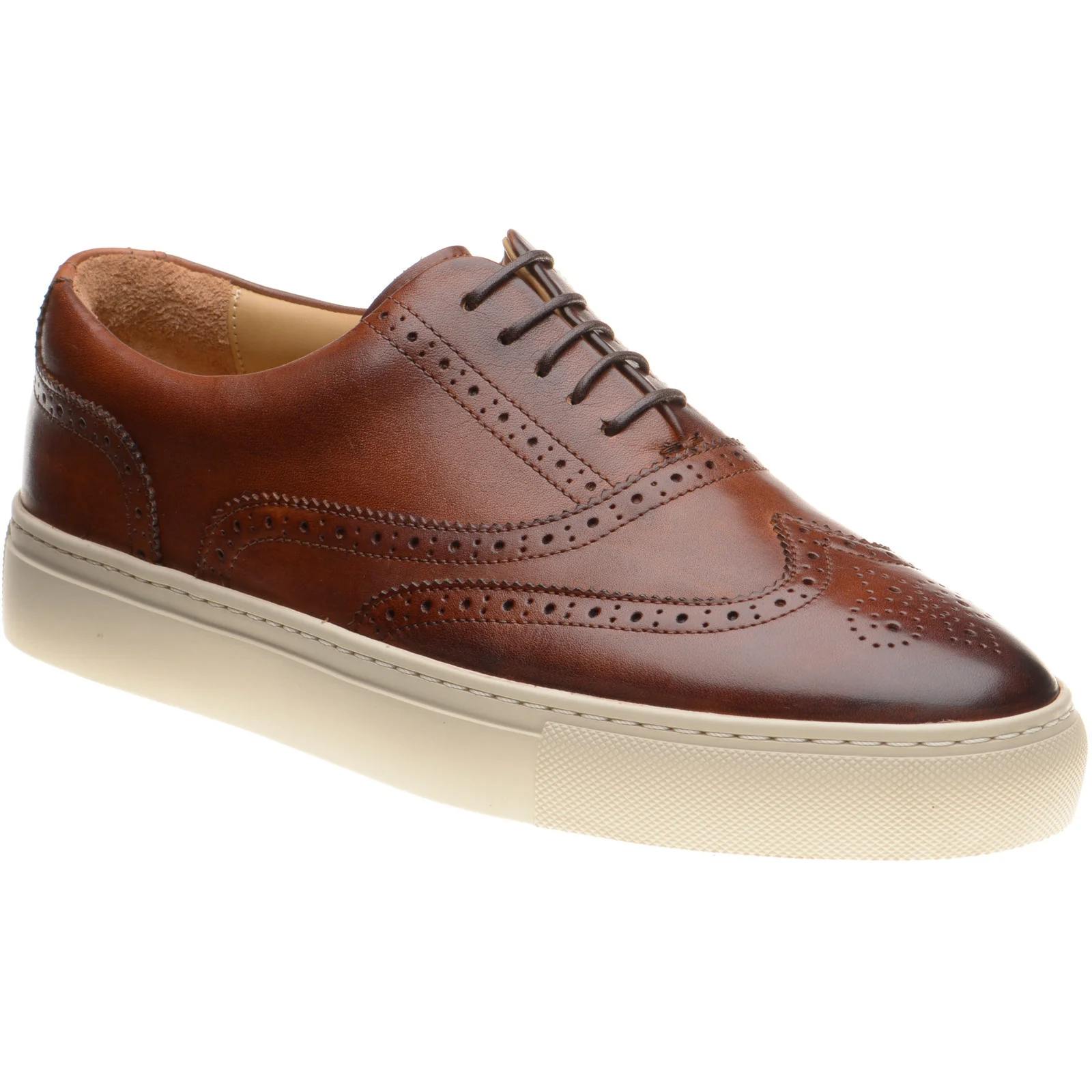 Barker Owen mens rubber-soled brogues in walnut calf (second)
