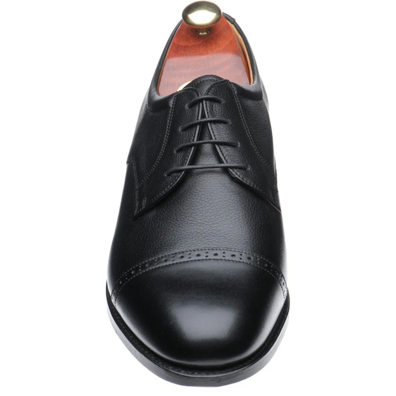 Barker Staines mens semi-brogues in black calf - Image 2
