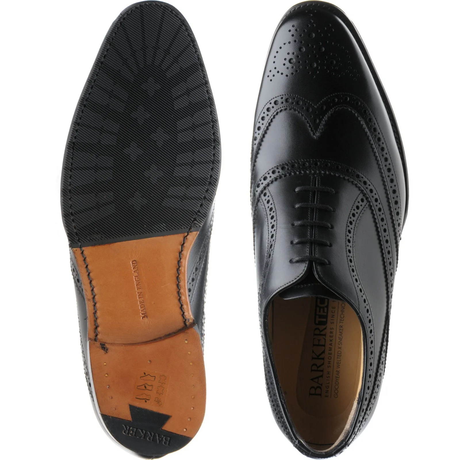 Barker Turing mens hybrid-soled brogues in black calf - Image 3