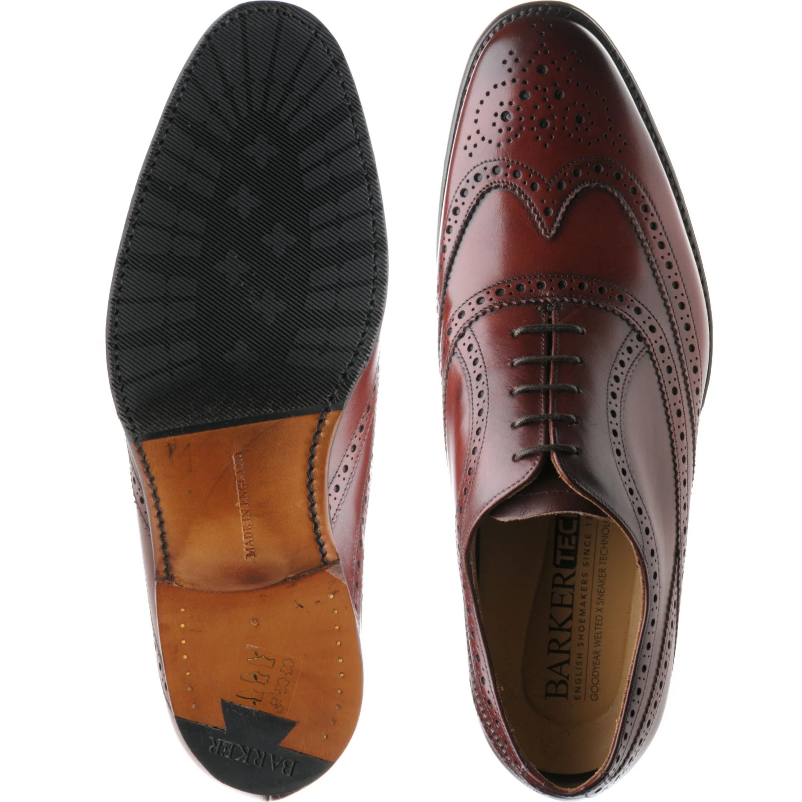 Barker Turing mens hybrid-soled brogues in cherry calf (second) - Image 3