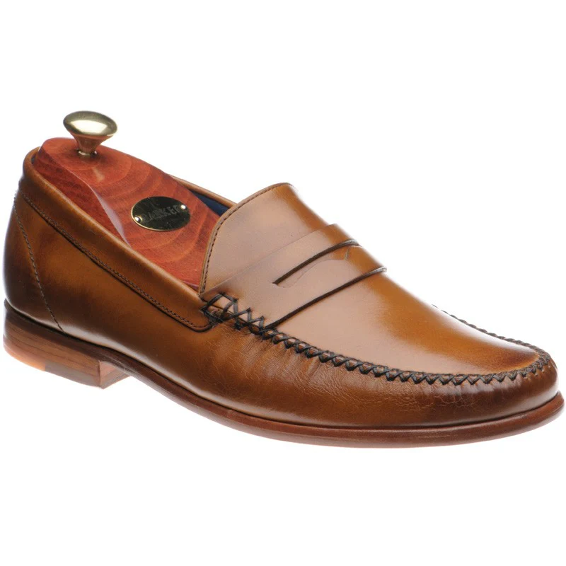 Barker William mens loafers in cedar calf