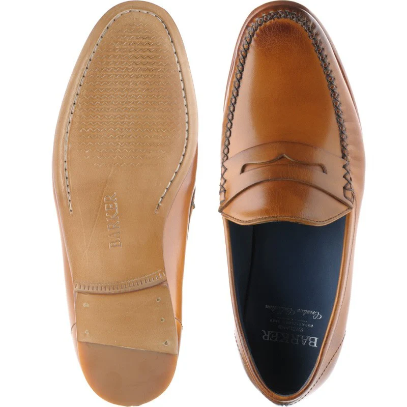 Barker William mens loafers in cedar calf - Image 3
