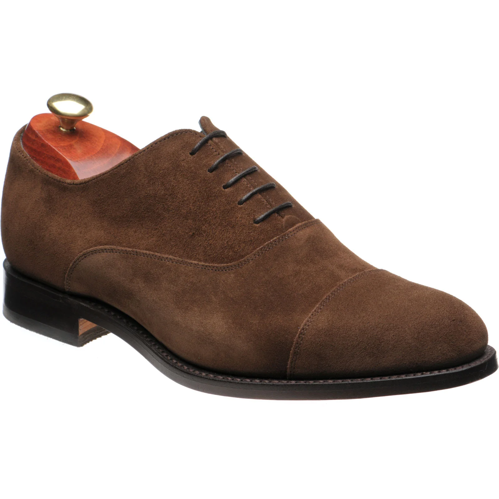 Barker Winsford mens Oxfords in castagnia suede