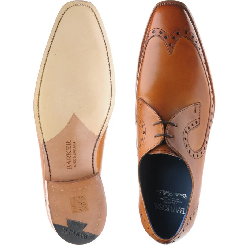 Barker Woody mens brogues in cedar calf - Image 3