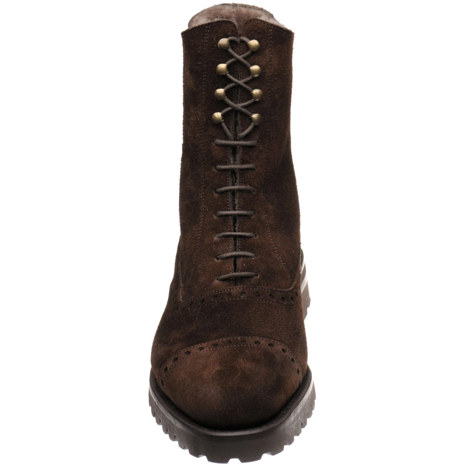 Carlos Santos 1038 mens rubber-soled boots in brown suede - Image 2