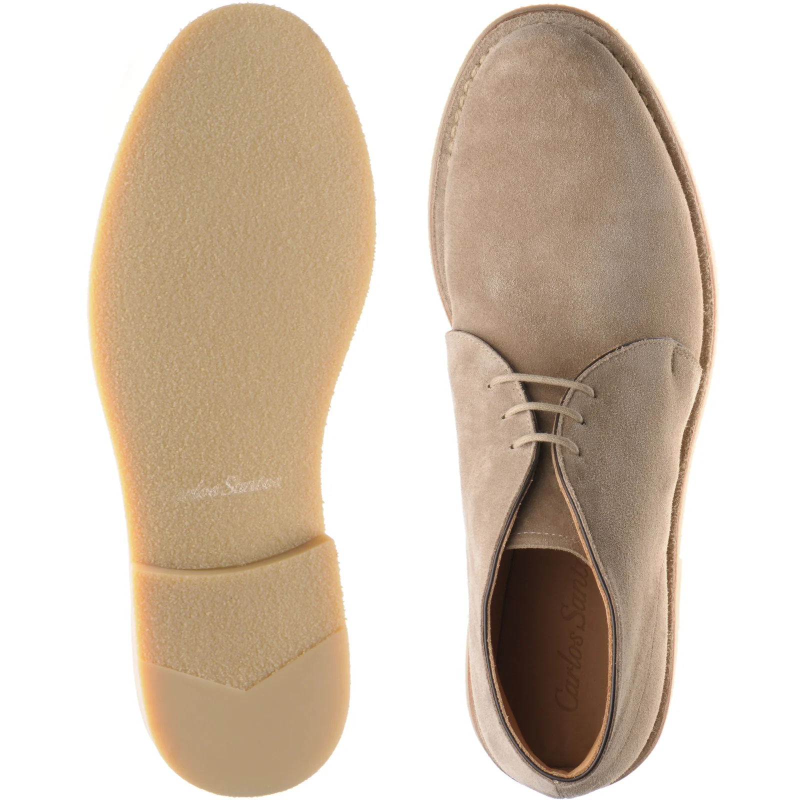 Carlos Santos 1502ID mens desert boots in sand suede - Image 3