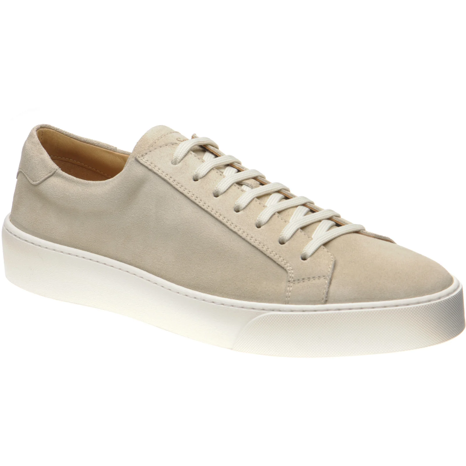 Carlos Santos 1655 mens rubber-soled trainers in sand suede