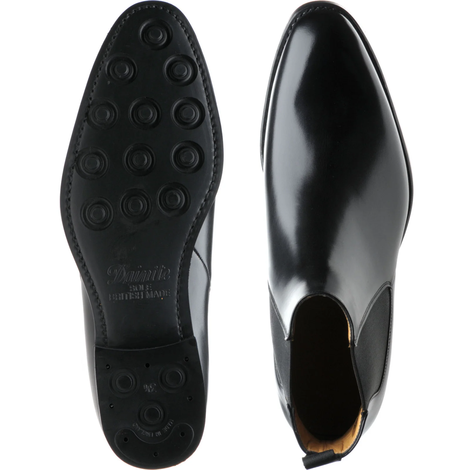 Carlos Santos 7902 Rubber mens rubber-soled Chelsea boots in black calf - Image 3