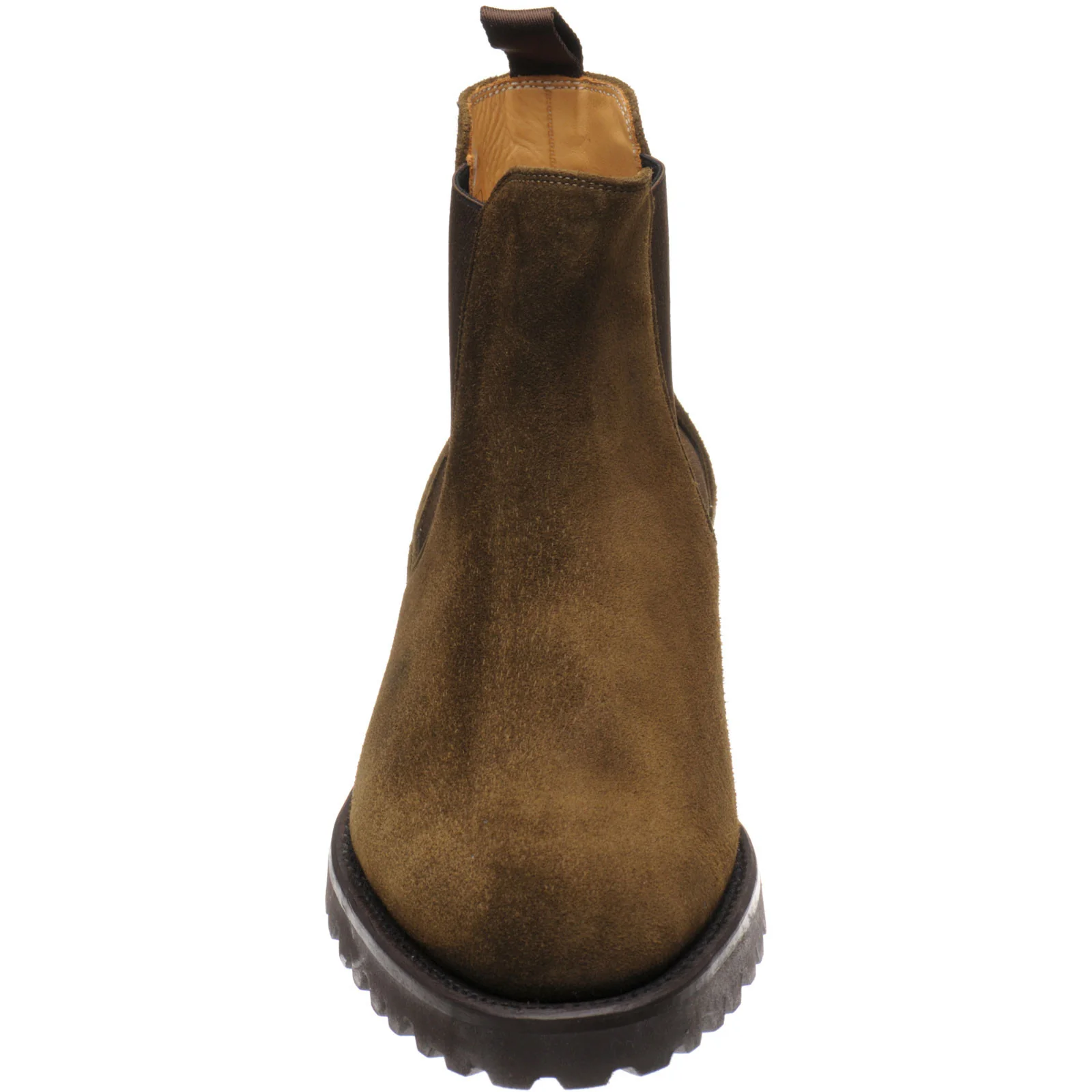Carlos Santos 9588 mens rubber-soled Chelsea boots in olive suede - Image 2