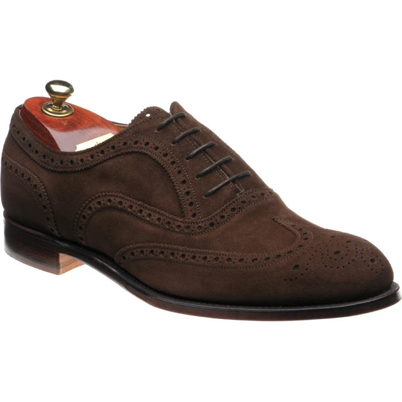 Cheaney Arthur III mens brogues in plough suede