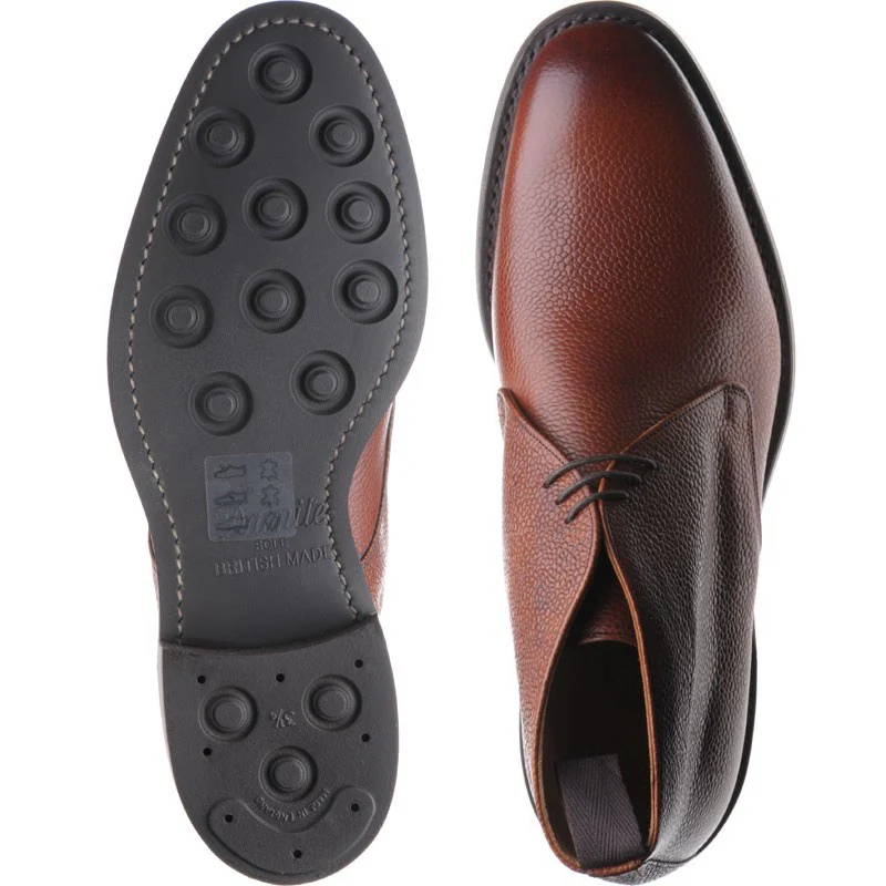 Cheaney Jackie III Rubber mens rubber-soled Chukka boots in mahogany grain - Image 3