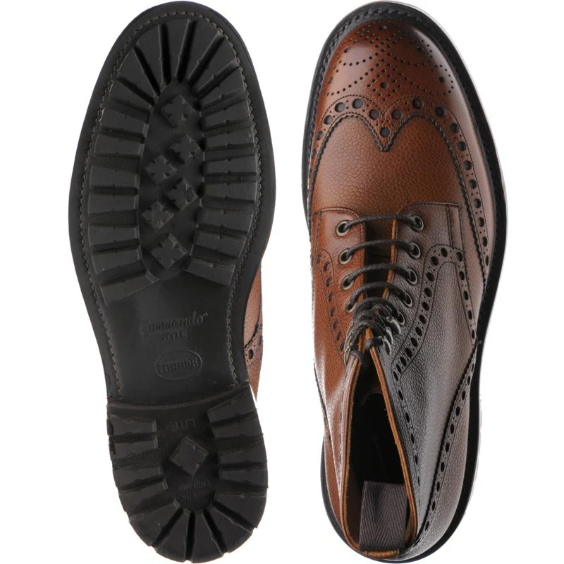 Cheaney Tweed C mens boots in almond grain - Image 3