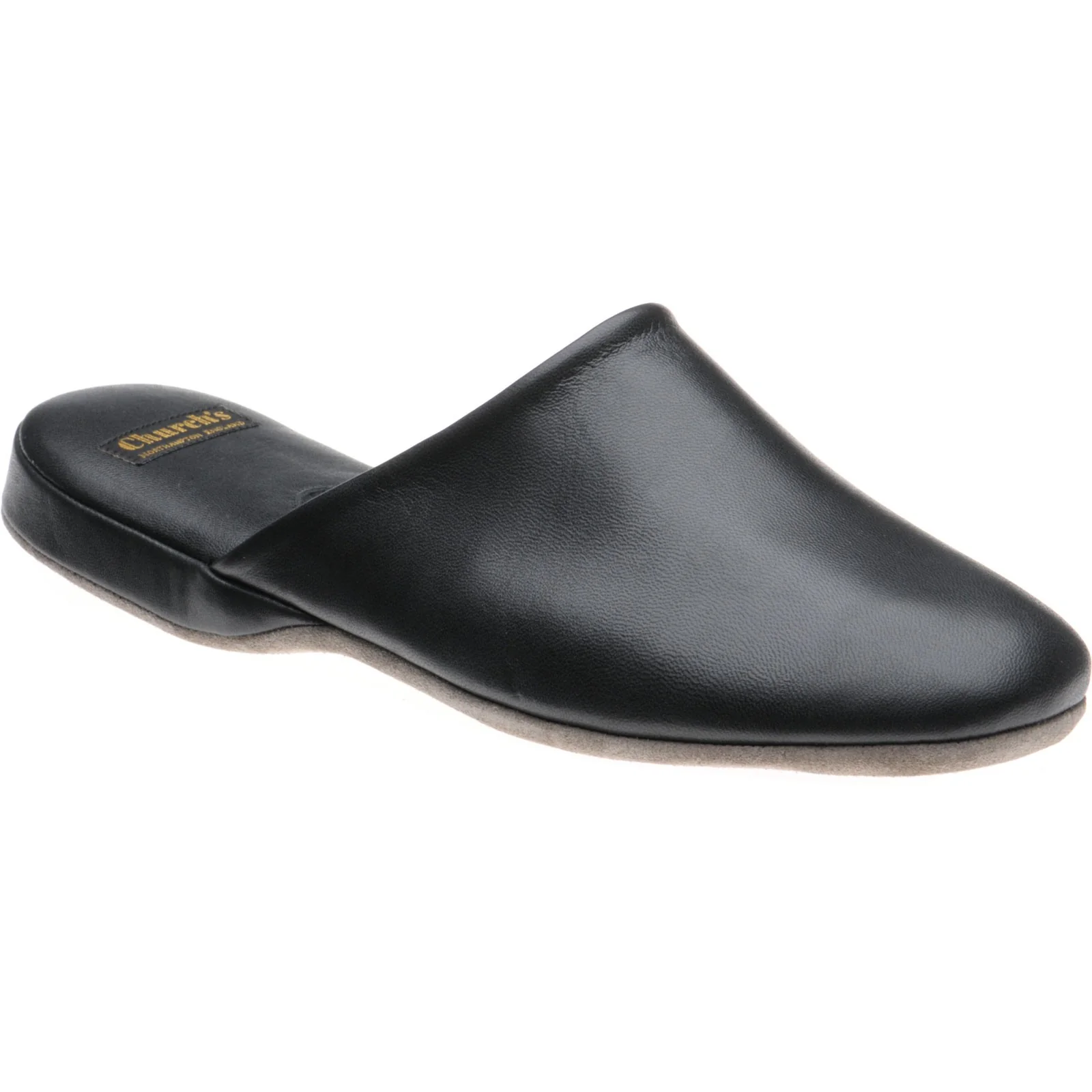 Church Arran slippers in black nappa