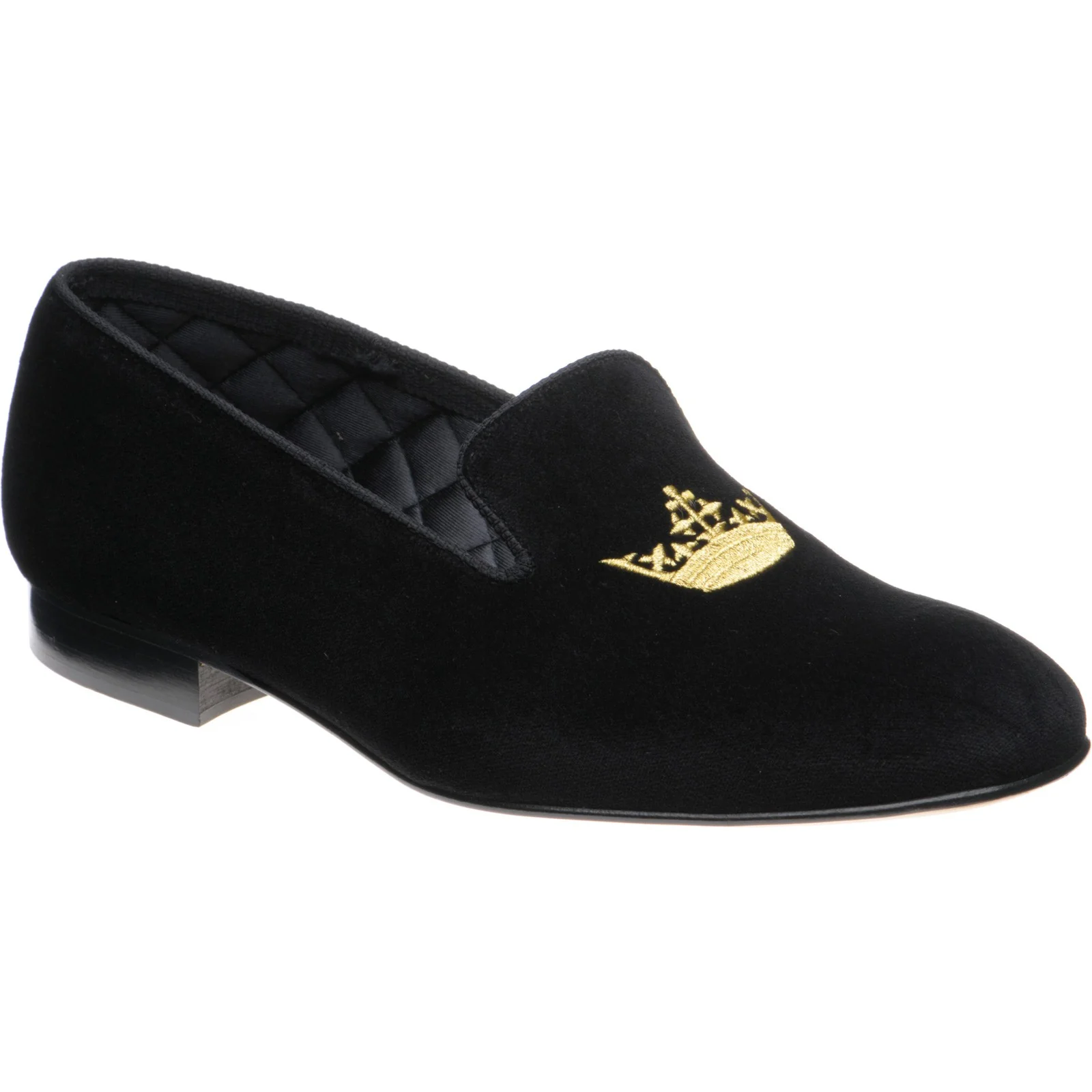 Church Sovereign slippers in black velvet