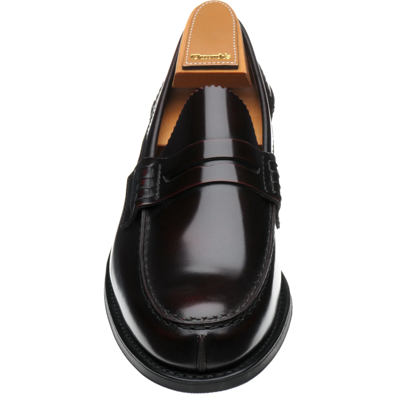 Church Tunbridge R mens rubber-soled loafers in burgundy - Image 2