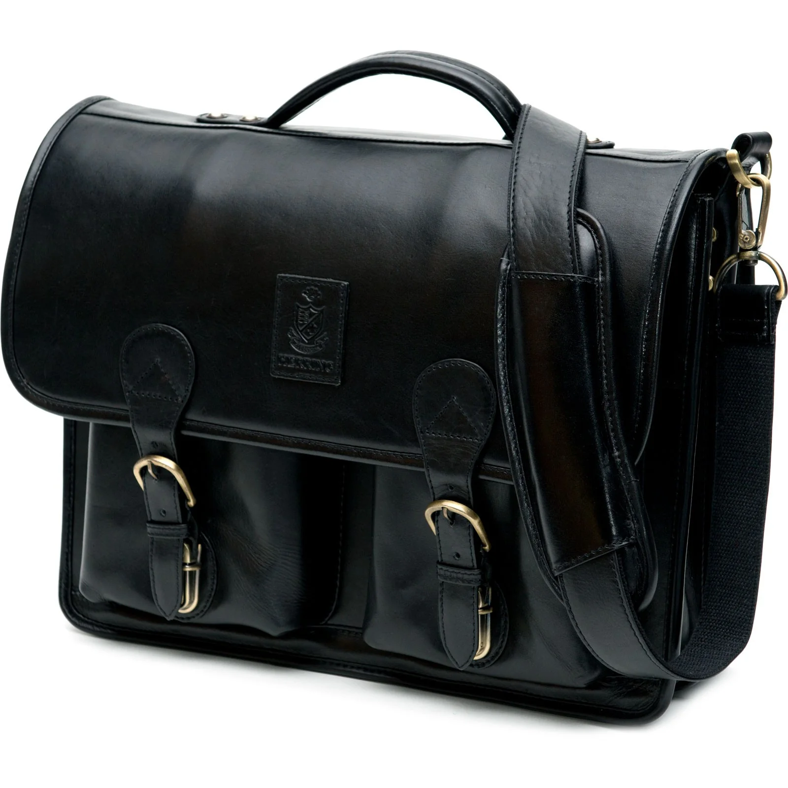 Herring Aldgate Briefcase in black calf