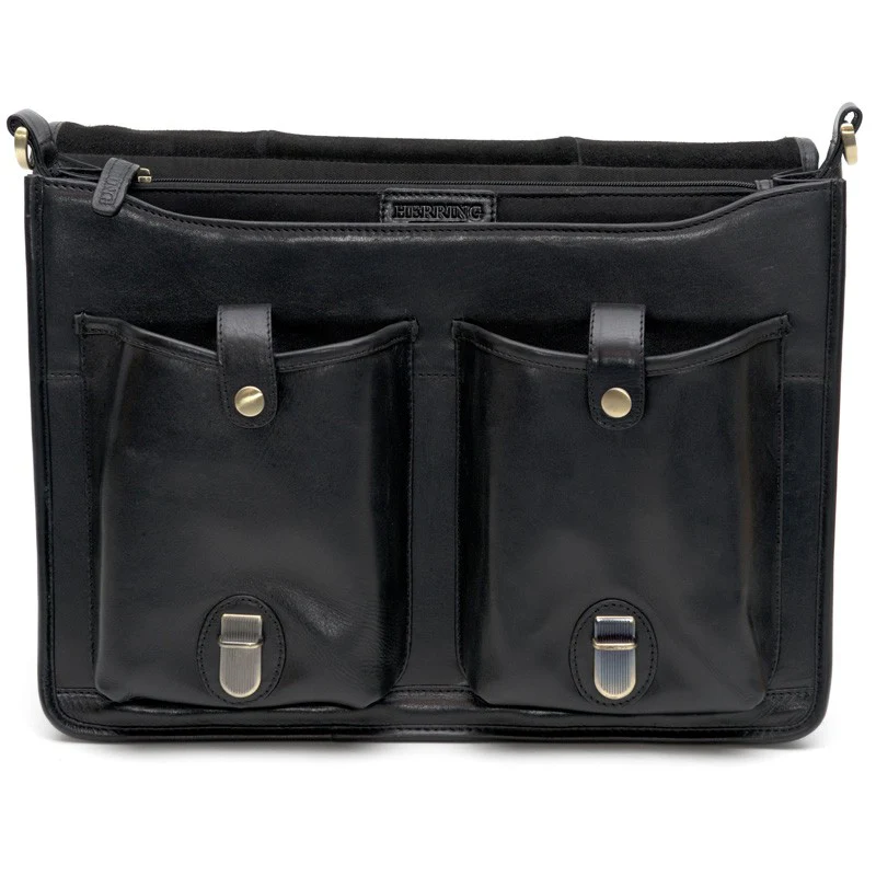 Herring Aldgate Briefcase in black calf - Image 4