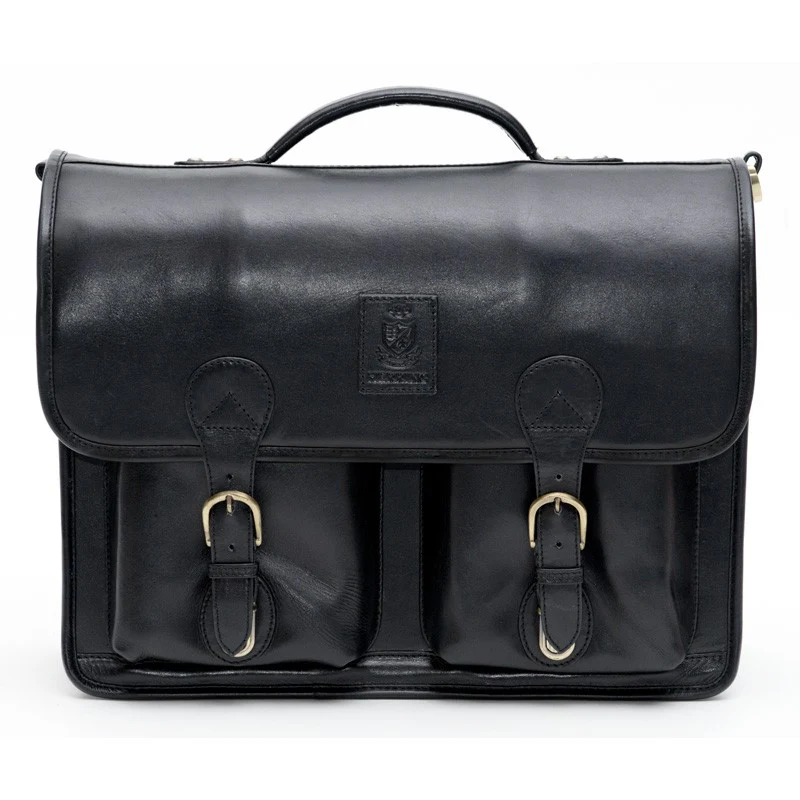 Herring Aldgate Briefcase in black calf - Image 6