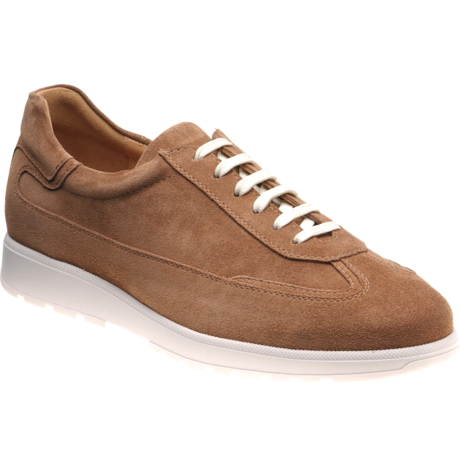 Herring Algarve mens rubber-soled trainers in brown suede