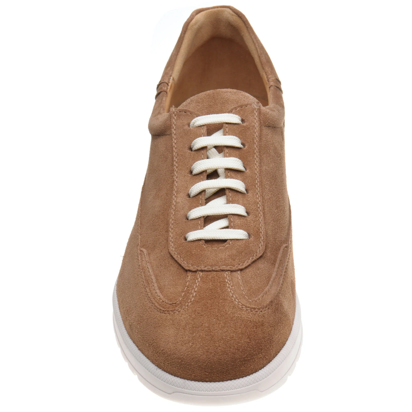 Herring Algarve mens rubber-soled trainers in brown suede - Image 2