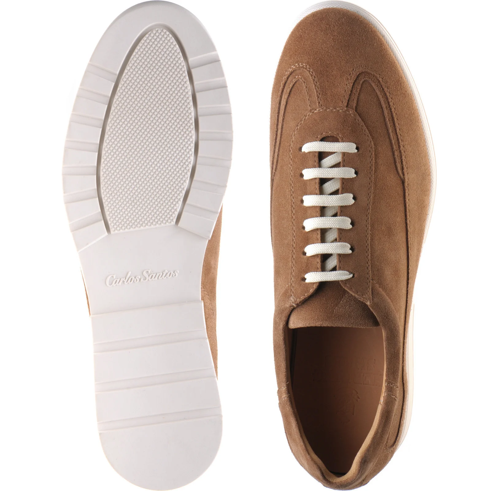 Herring Algarve mens rubber-soled trainers in brown suede - Image 3