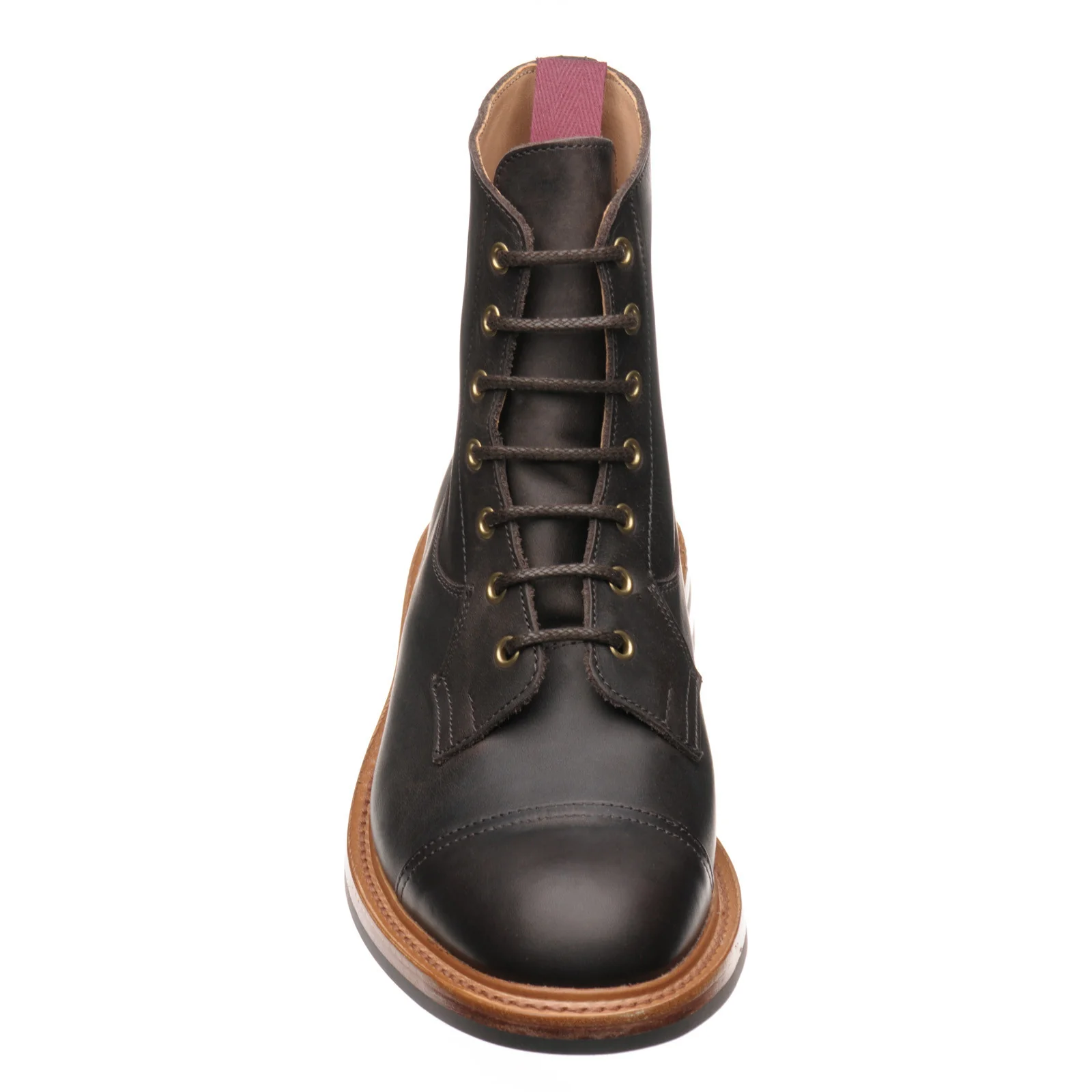 Herring Allan mens rubber-soled boots in dark brown - Image 2