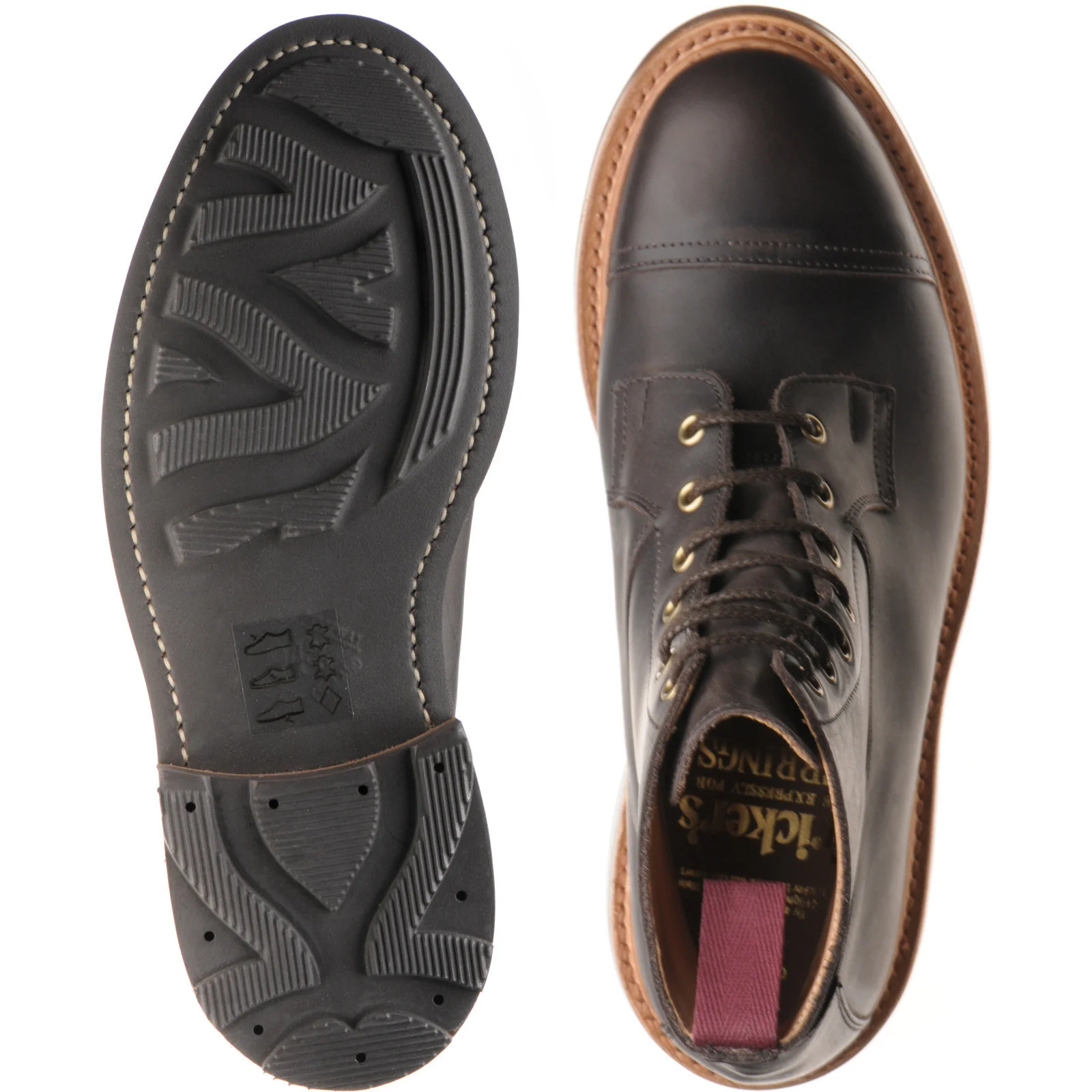 Herring Allan mens rubber-soled boots in dark brown - Image 3