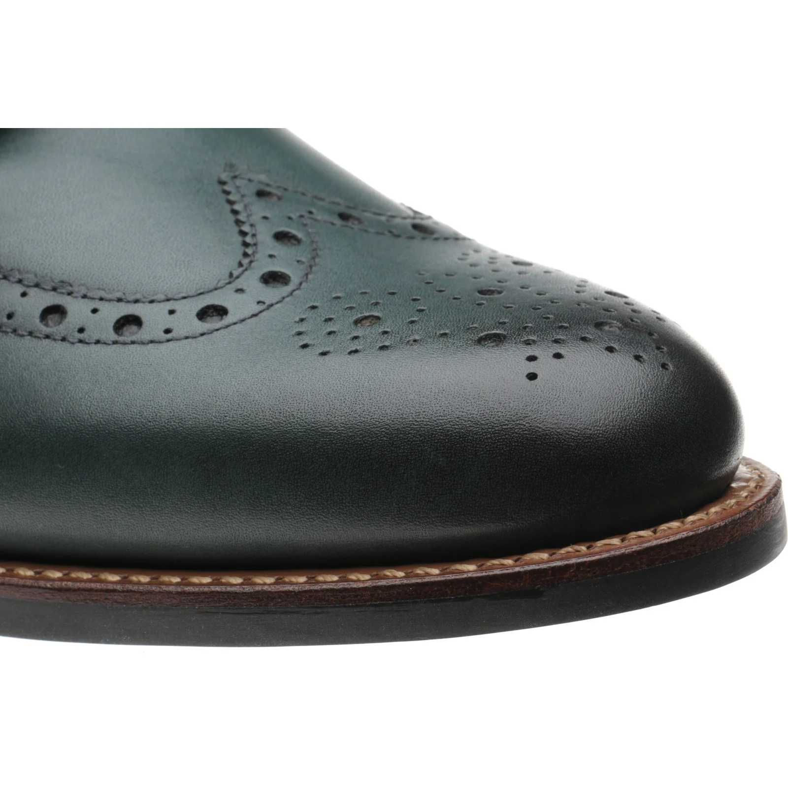 Herring Ambleside II Rubber mens rubber-soled brogue boots in emerald - Image 5