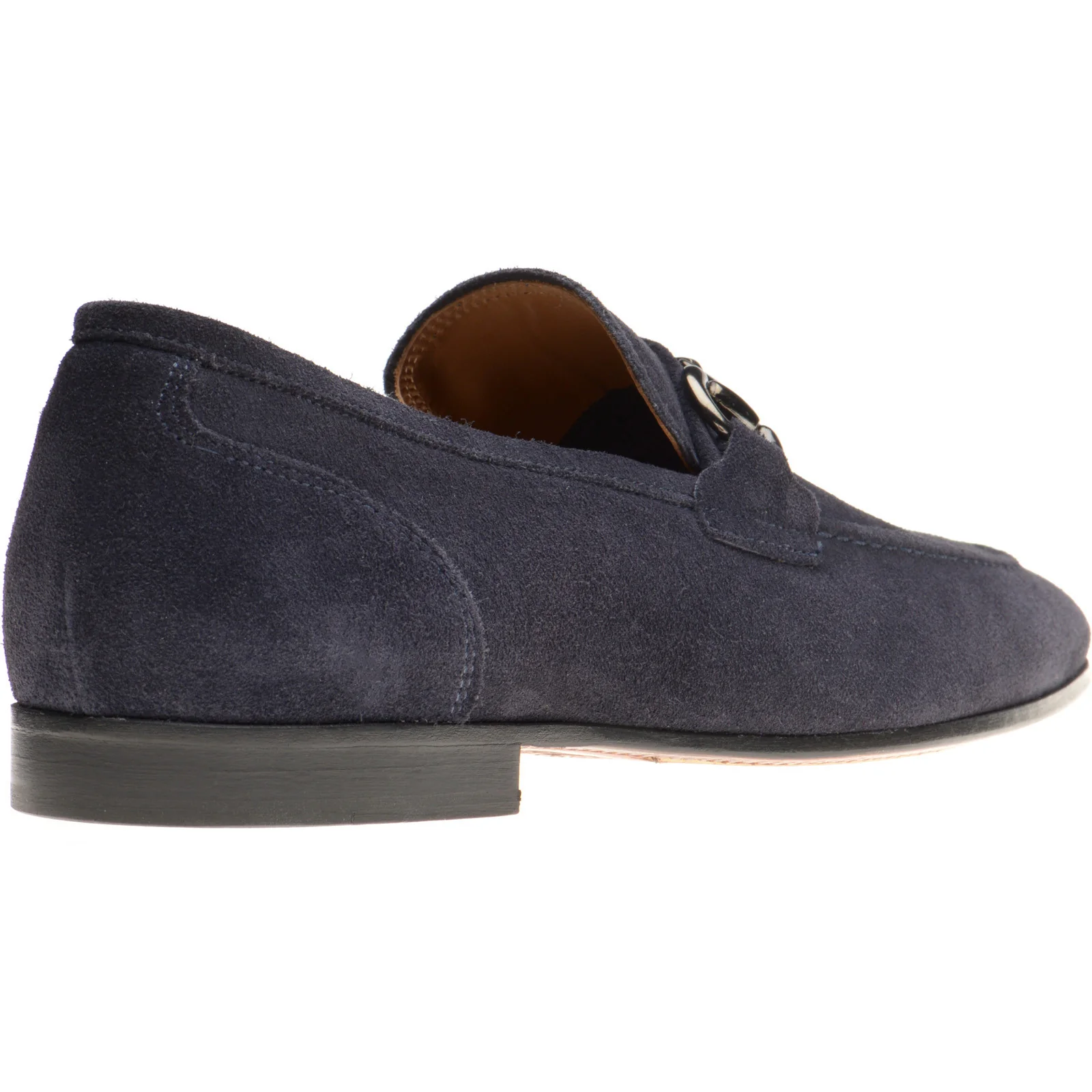 Herring Ancona mens hybrid-soled loafers in blue suede - Image 4