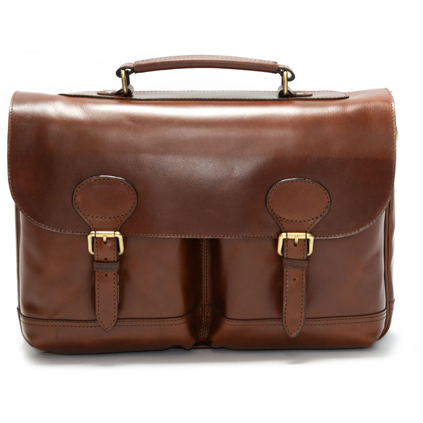 Herring Archway Briefcase in brandy calf - Image 5
