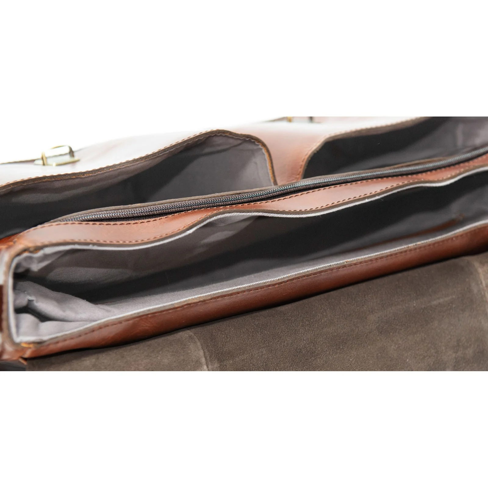 Herring Archway Briefcase in brandy calf - Image 6