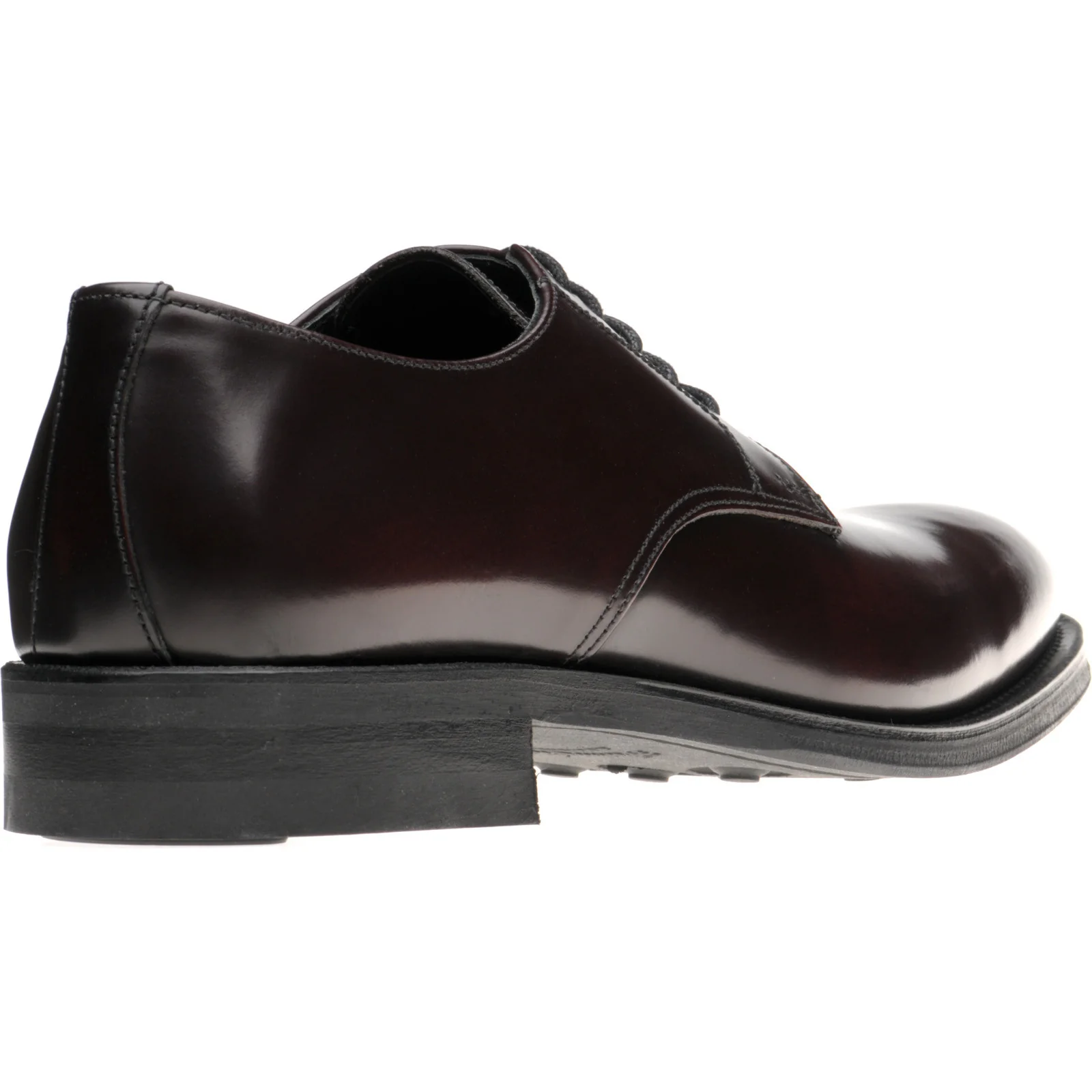 Herring Arundel mens rubber-soled Derby shoes in burgundy polished (second) - Image 4