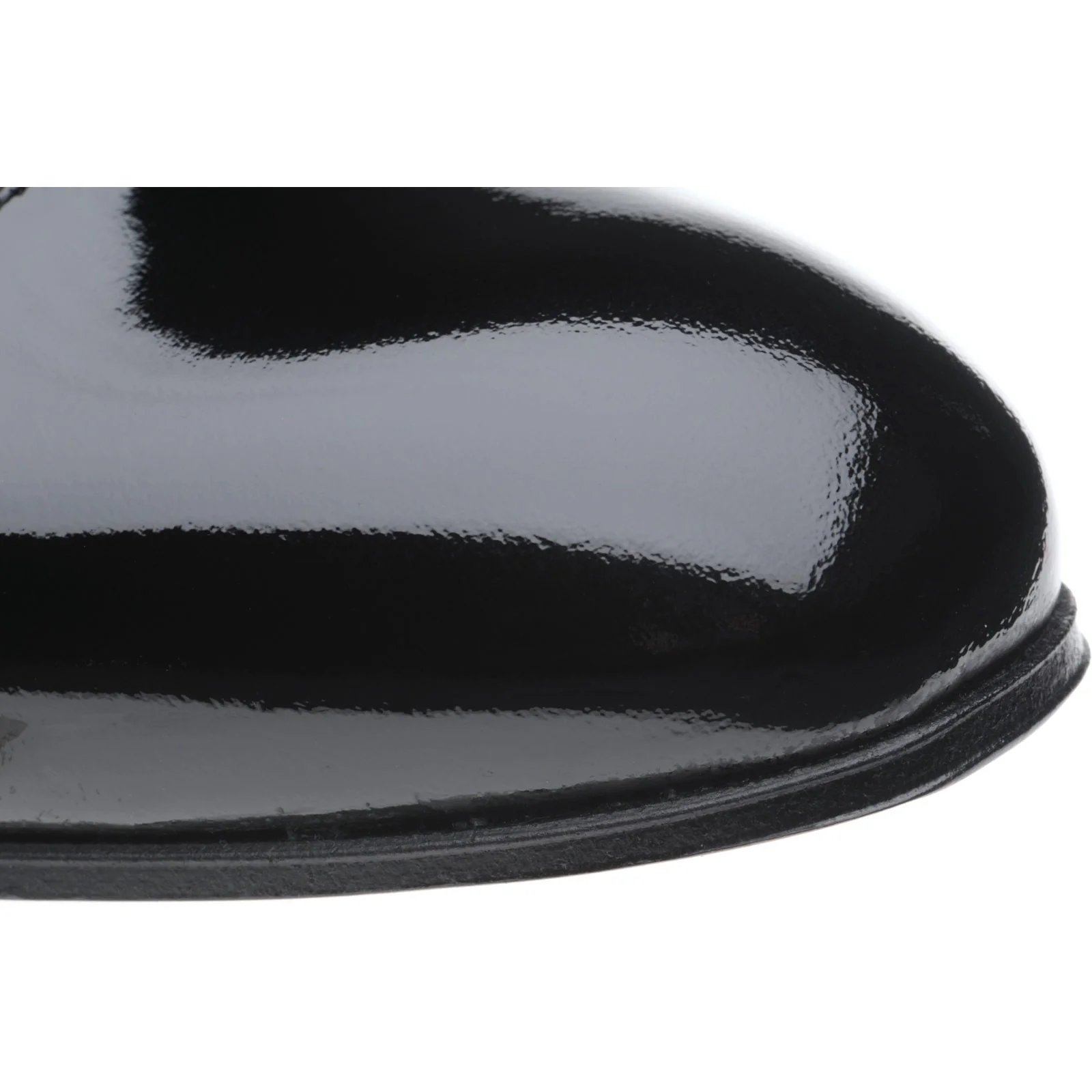 Herring Aston mens Oxfords in black patent - Image 4