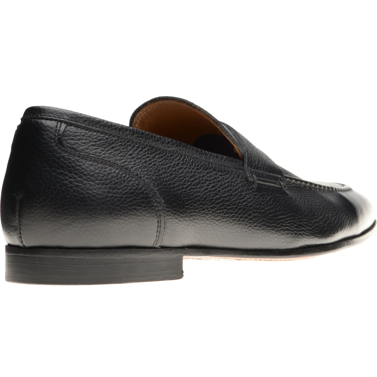 Herring Barbato mens hybrid-soled loafers in black grain - Image 4