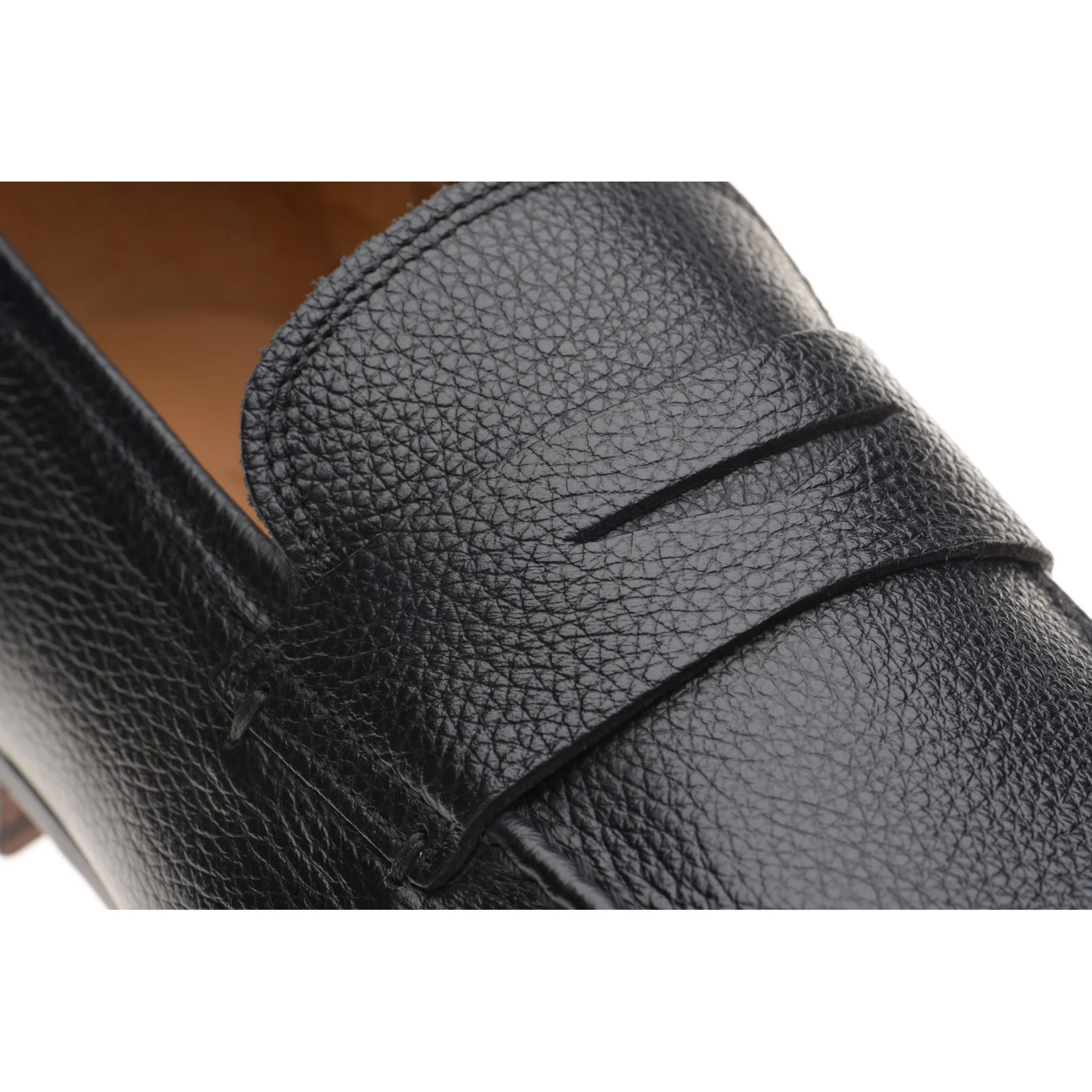 Herring Barbato mens hybrid-soled loafers in black grain - Image 5