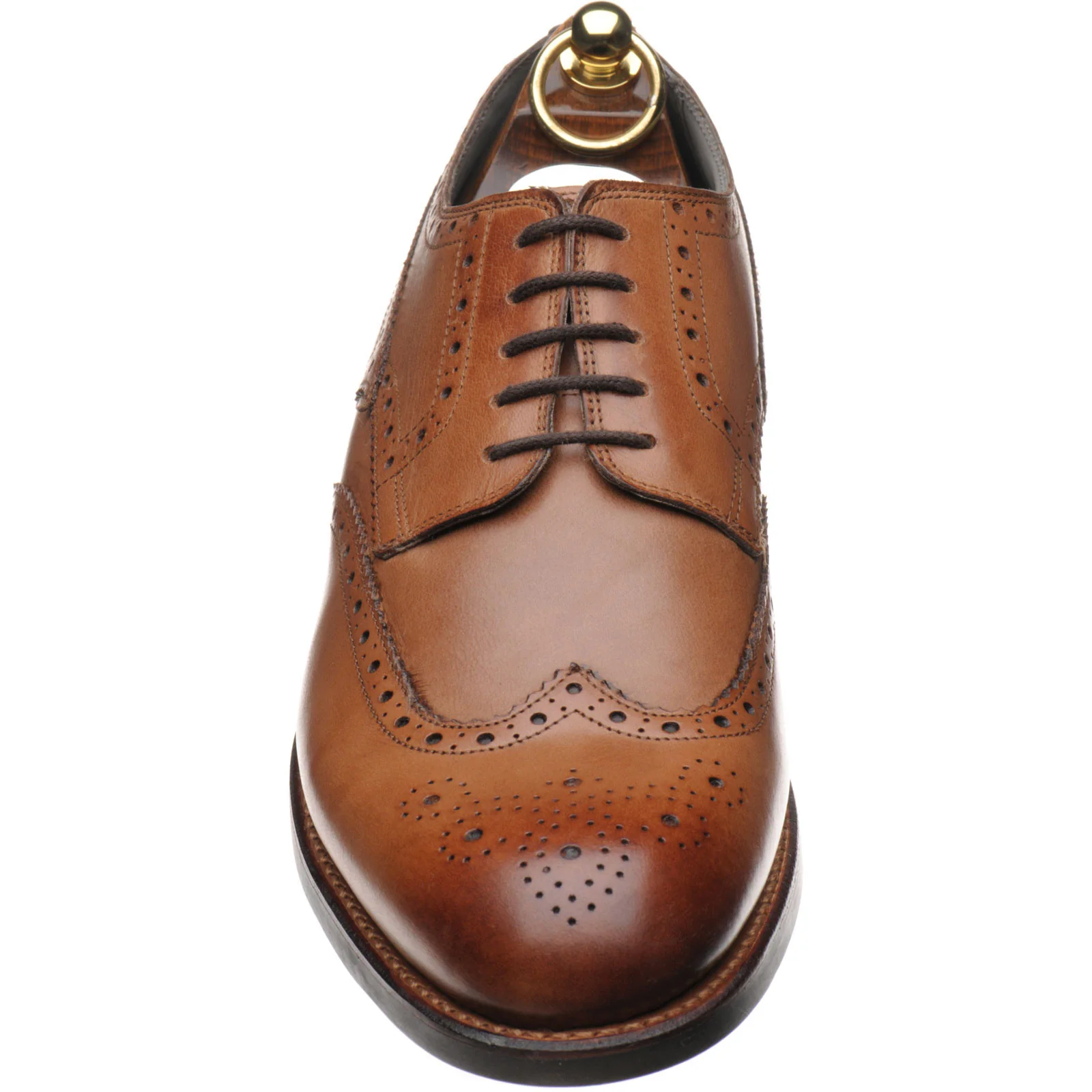 Herring Bath mens rubber-soled brogues in cognac calf - Image 2