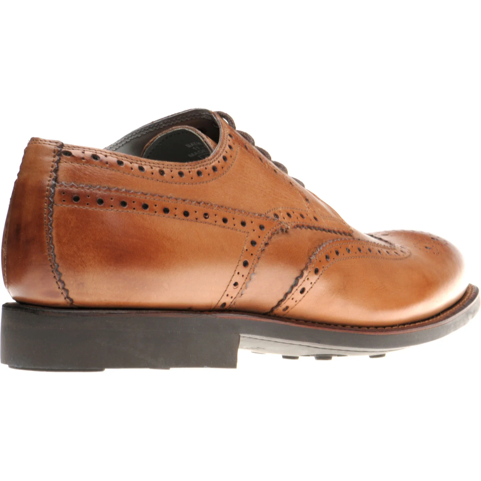 Herring Bath mens rubber-soled brogues in cognac calf - Image 4
