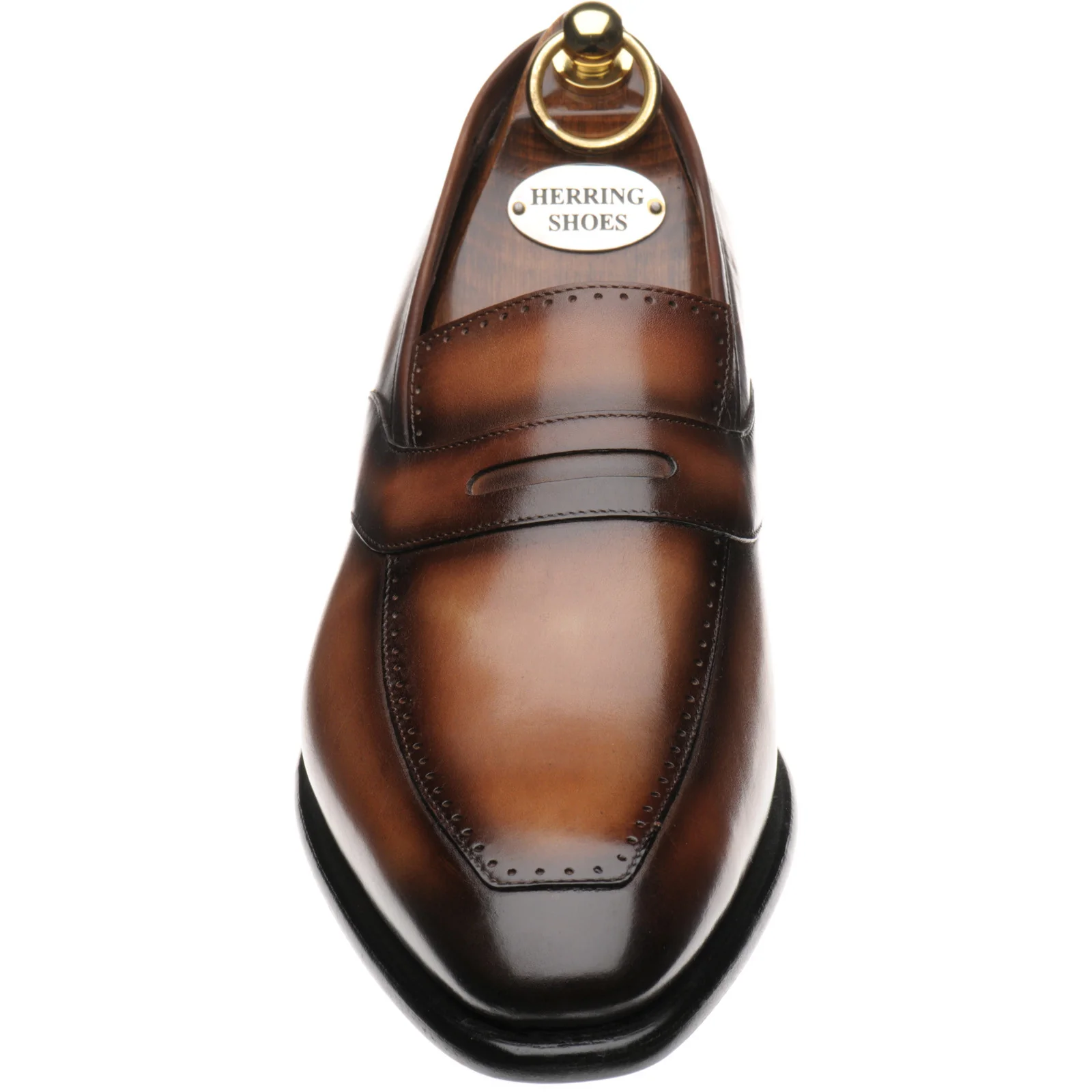 Herring Belmont mens loafers in chestnut calf - Image 2