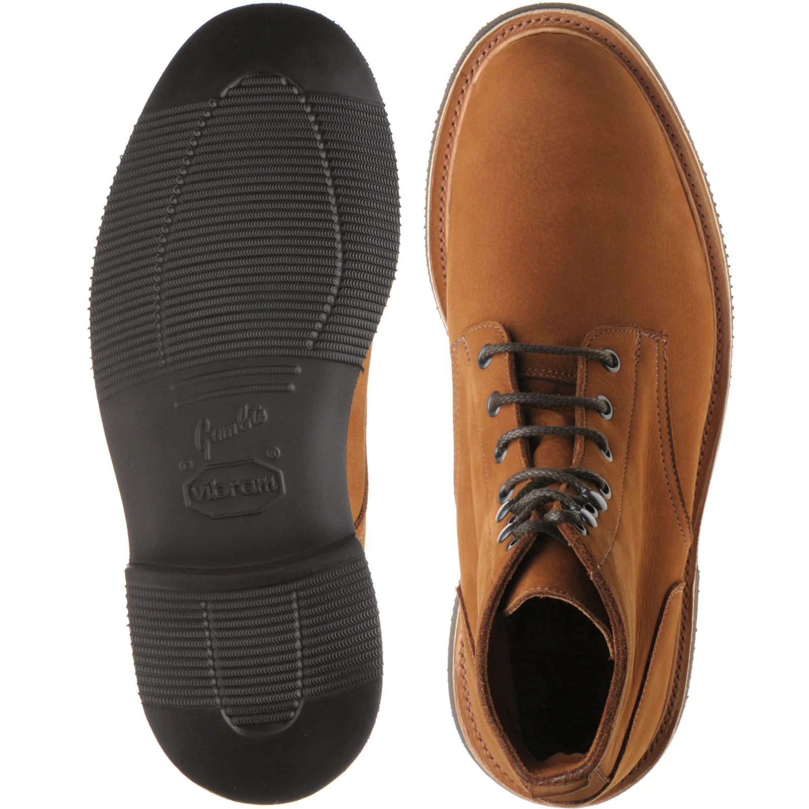 Herring Bernwood mens rubber-soled boots in whiskey hydro nubuck - Image 3