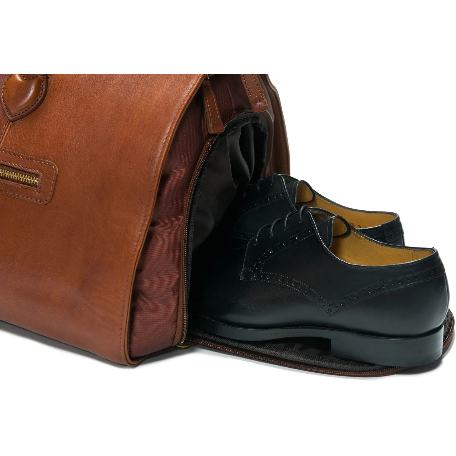 Herring Boringdon Holdall in dark chestnut - Image 4