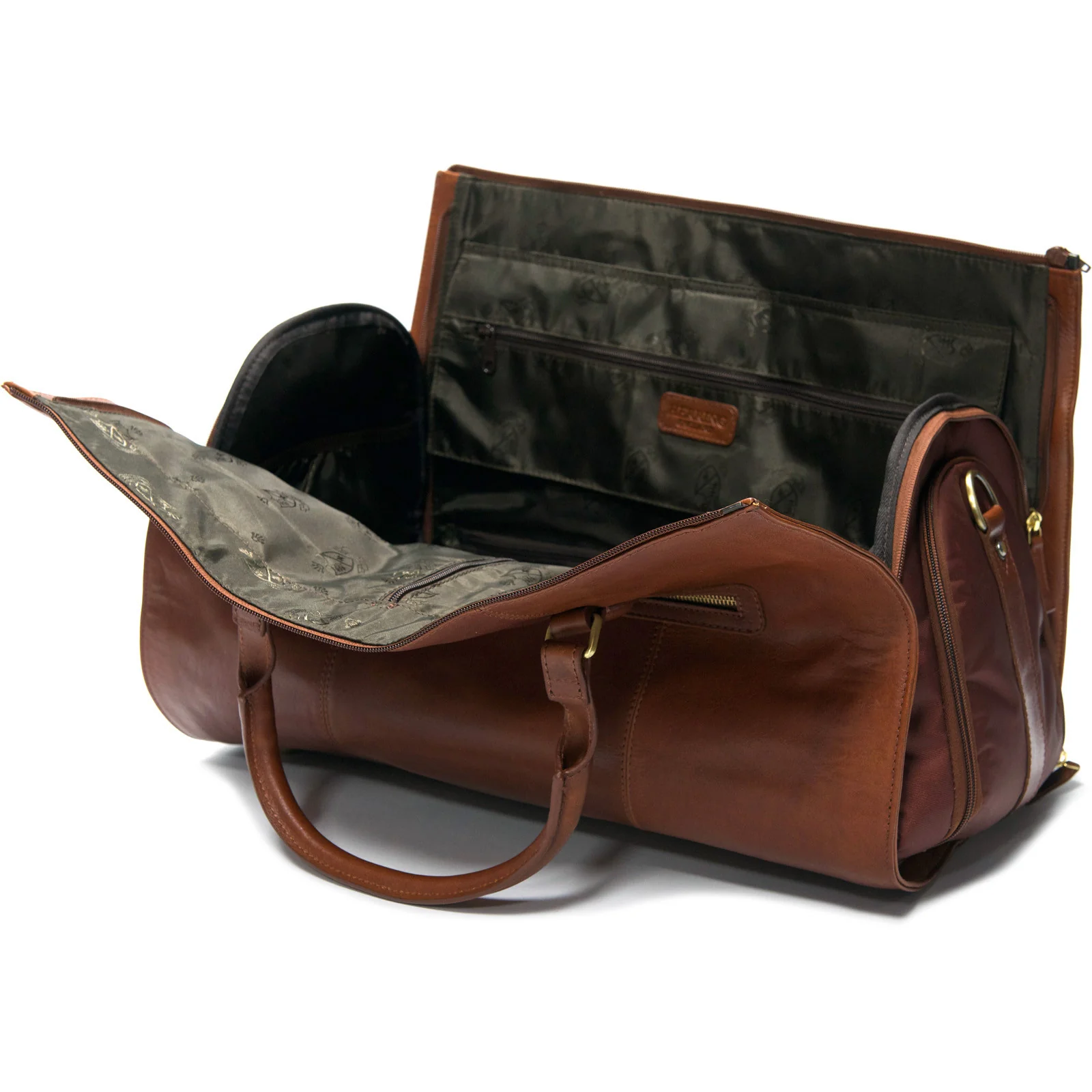 Herring Boringdon Holdall in dark chestnut - Image 5